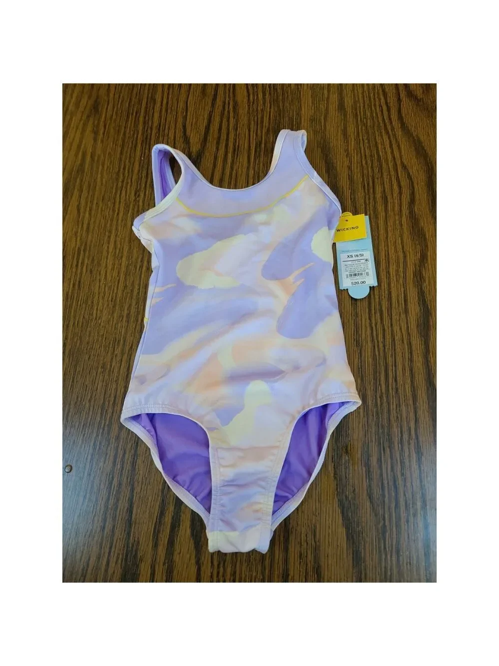 Cat & Jack Purple Camo One Piece Swimsuit XS